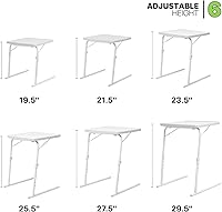 Vista 21 de Magshion Bandeja de TV inclinable ajustable de 22 pulgadas, mesa para cena en cama o sofá, cómoda mesa negra plegable con 3 ajustes de ángulo