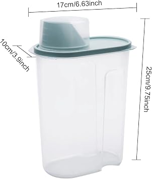 4pcs Cereal Storage Containers Set - Airtight Food Dispensers with Pour Spout & Measuring Cup, Kitchen Pantry Organizers for Cereal, Grains, Pasta, Pet Food (4 PCS 2.2L)