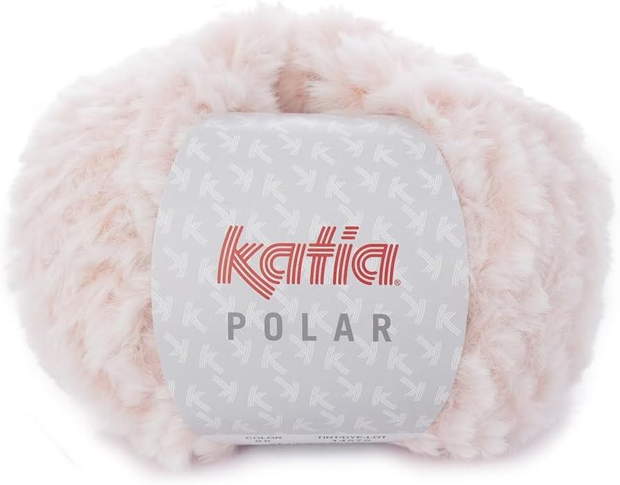 Katia Polar Colour 88 - Pink Bebe 100 g Fleece Wool for Knitting and Crocheting, Fur Look