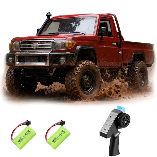 WANZRXX 1/12 RC Truck LC 79 Pickup Trucks 2.4G Full Proportional Rock Crawler 4WD Electric Remote Control Car Off-Road Climbing Vehicle RTR 280 Motor LED Searchlight Hobby Grade Drift Car 2 Batteries