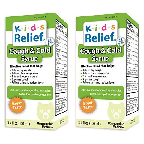 Kids Relief Cough & Cold Syrup, 3.4 Fl Oz (Pack of 2) Cover