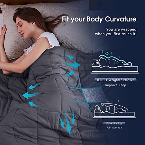 Weighted Blanket Cooling Breathable Heavy Blanket Microfiber Material With Glass Beads Big Blanket For Adult All-Season Summer Fall Winter Soft Thick Comfort Blanket (48''X72'' 15Lbs) #TOP1