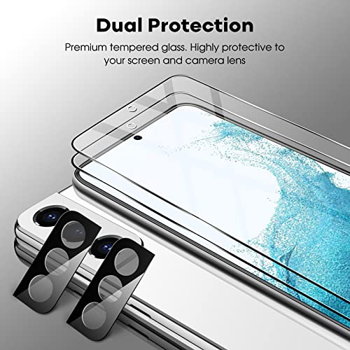 Image of JETech Screen Protector Guard for Samsung Galaxy S22 Plus, 2+2 Pack | with Camera Lens Protector, HD Clear Tempered Glass, Anti-Scratch Protection, Easy Installation Tool
