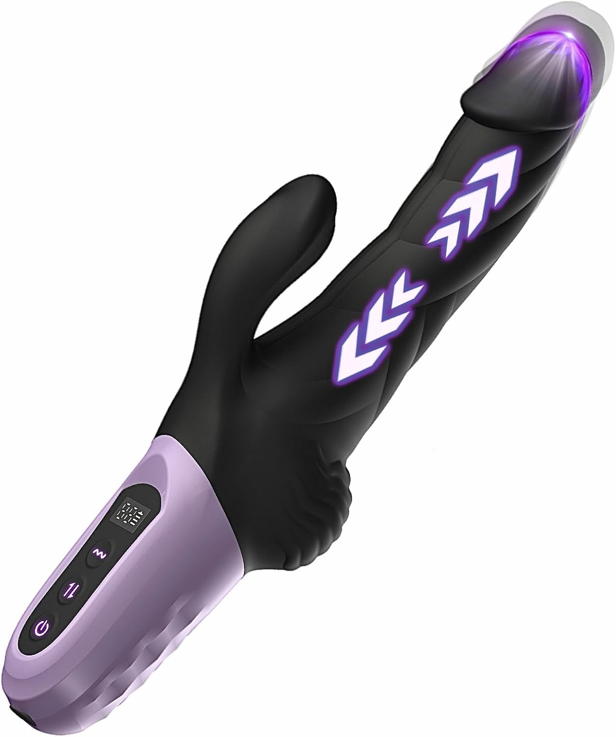 Thrusting Realistic Vibrators Dildo - LED Display G Spot Vibrator with 9 Thrusting & 9 Vibrating Modes for Clitoral, Rabbit Vibrator Silicone Vibrating Dildos Adult Sex Toys for Women