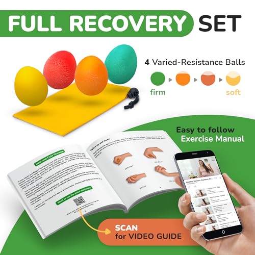 image for Healthy Seniors Squeeze Balls for Hand Therapy - Set of 4-Hand Exercis