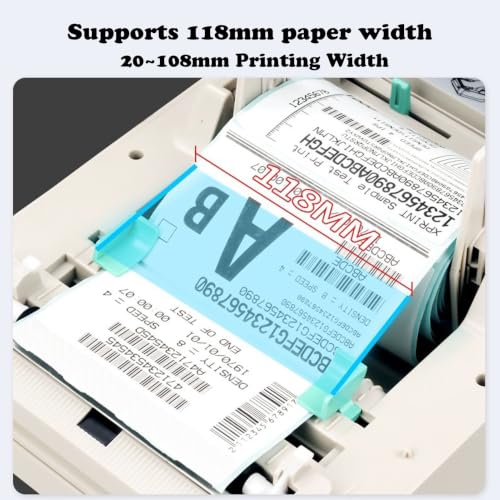 Image of Thermal Label Printer 300DPI, Fits 20-108mm Direct Thermal Label Paper(Size:USB)