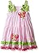 Rare Editions Girls' Pink Check Seersucker Dress With Butterfly Appliques