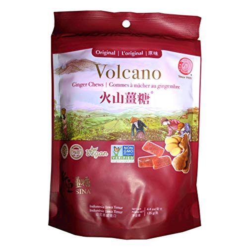 Sina Volcano Extra Spicy Ginger Chews Candy, 4.4 Ounce (Original) #TOP30