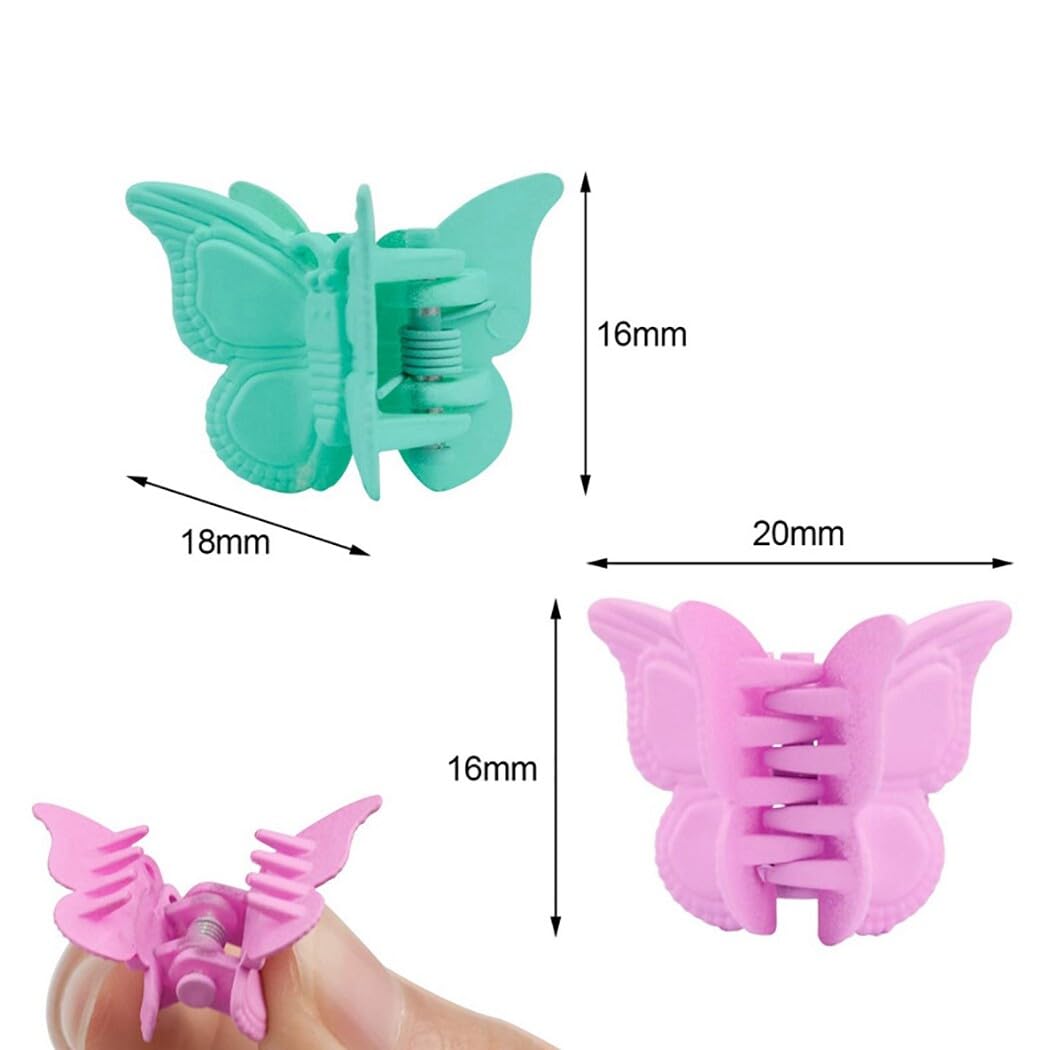 Mini motyl zacisk szczękowy do włosów, 72 szt. klips do włosów dla dzieci, plastikowe kolorowe akcesoria do włosów