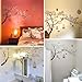 Chinese Style White Flowers Black Tree and Flying Birds Wall Stickers Removable DIY Wall Art Decor Decals Murals for Offices Home Walls Bedroom Study Room Wall Decaoration, 50inchx74inch