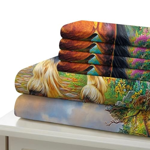 Housse de couette Super King Trakehner en microfibre luxe