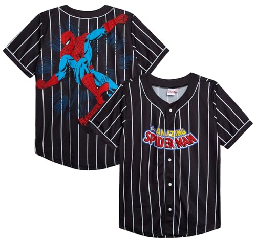 Marvel Camiseta masculina de beisebol do Homem-Aranha - Novidade Moderna Vintage Spidey Shirt - Cami