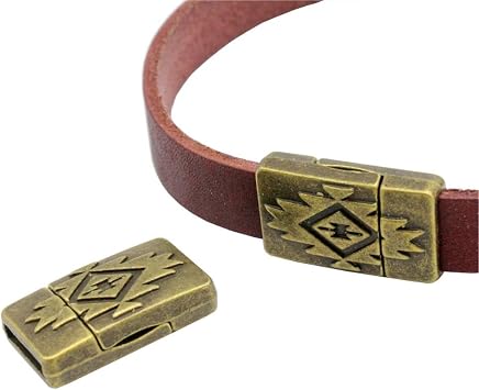 Bracelet Clasps and Closure 10mm Flat Magnetic Clasps for Jewelry Making Antique Bronze 10mmx2mm