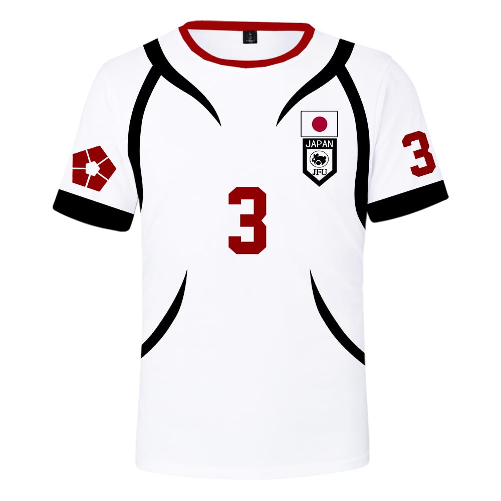 Blue Lock Anime T-Shirt Cosplay Jersey Shirts Crewneck Short Sleeve Tee Women Men Streetwear 3D Clothes