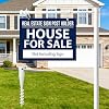 Real Estate Sign Posts,65-85 inch Sturdy Adjustable Commercial Realtor Home for Sale Hanging Ads for Yard Open House Outside Estate Sale Signs Realtor SignNot including billboards White