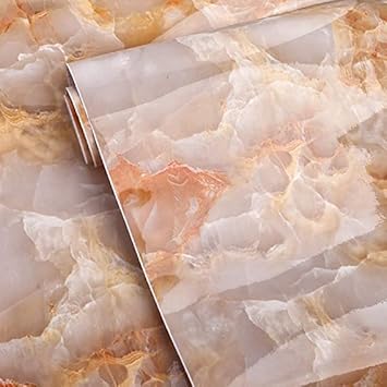 Jolfay Granite Countertop Vinyl Laminate Sheet | Peel & Stick | Durable Self-Adhesive Paper Resists Heat, Stains, Water | Kitchen & Bath | 200 x 6 cm| Marble Design