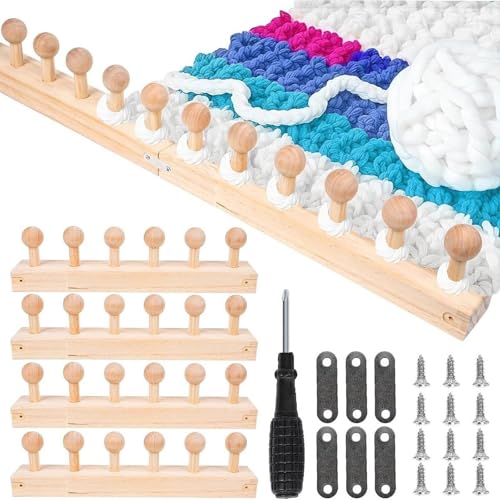 Bastidor de madera intercambiable para tejer manualidades tejidas 4