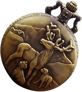 Colar De Corrente De Elo Colar De Hecate Colar De Relógio Colar De Corrente Relógio De Bolso Retrô Relógio De Bolso Quartzo Sika Veado Relógio De Bolso Relógio De Bolso Vintage