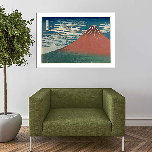 Red Fuji Hokusai affiche extra large impression d'art mate - 7