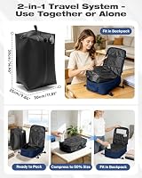 HPLQQ Vakuum Rucksack Ryanair Handgepäck 40x30x20 Reiserucksack mit Pump – Ansicht 4
