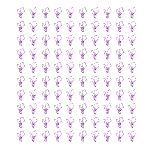 Pinces à papier avec motif fleur violette pour ranger vos billets