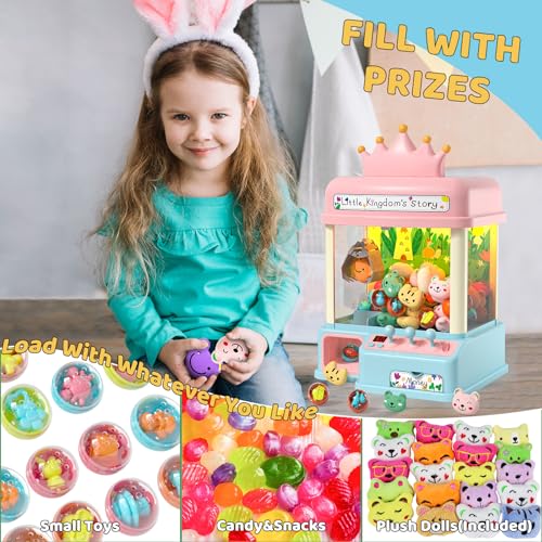 Upgraded Large Toy Claw Machine for Kids – Electric Candy Grabber with Adjustable Sound, Light, and Power Modes, Perfect Birthday Gift for Girls and Boys