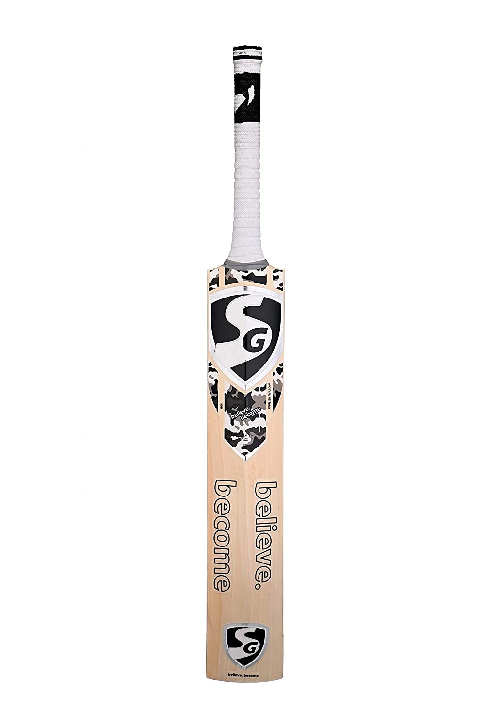 SG Premium English Willow Cricket bat - Short Handle, Adult Size - Bat Cover Included