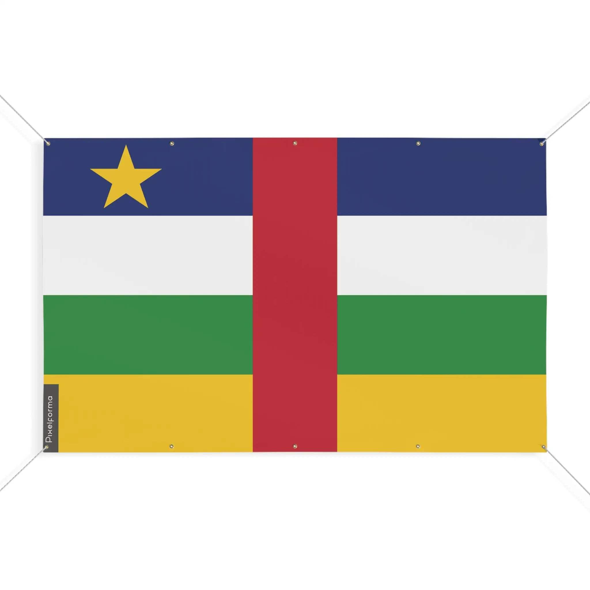 Drapeau République centrafricaine 190x285 cm avec 10 oeillets taille S - 3