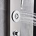 Rozin Bathroom Shower Panel 5-Function Faucet Rain Waterfall Showerhead + Massage Body Jets + Handheld Spray + Tub Tap Brushed Nickel