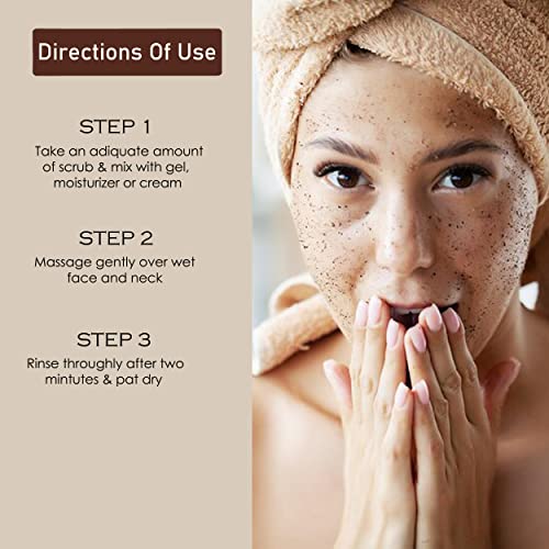 White Leaf Exfoliate Walnut Scrub 75G For Face & Body With Coffee & Coconut For Dead Skin Cells & Tan Removal, Blackheads, Dirt & Pollution Free Skin #TOP2