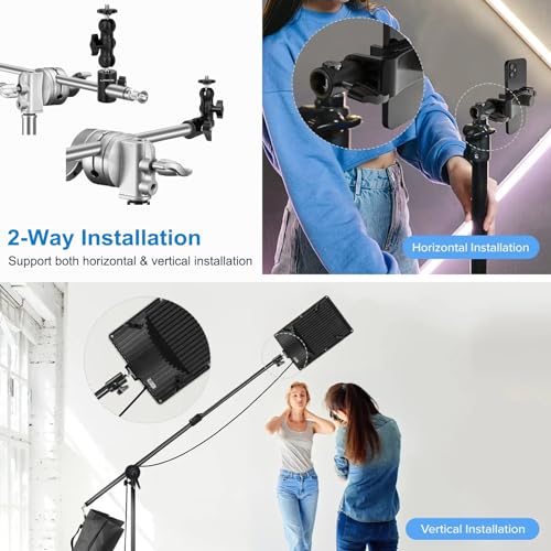LANXIRE Light Stand Mount Adapter with 1/4\" Screw Hole, 16mm Rapid Adapter Converts Fits for Studio Monitor Stand, Camera Mount, Photo Studio Photography Light Stand