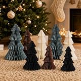 8 Piezas Arbol de Navidad de Papel, Panales de Papel para Arbol de Navidad