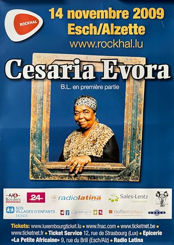 Affiche Cesaria Evora de qualité supérieure poster d'art 50X70Cm noir et blanc