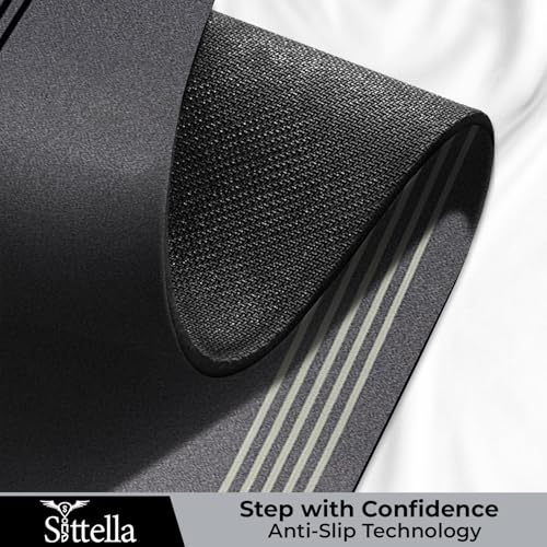 Image of SITTELLA 45x150 cm Rectangular Anti-Skid Rubber Kitchen Mat Set - 3.5mm Thick Water Absorbent Carpet Floor Rug for Kitchen & Home Use, Grey