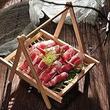 Zzooi Creative Bamboo Frame Sushi Sashimi Serving Hanging Plate - Sushi Sashimi Hanging Bamboo Tray