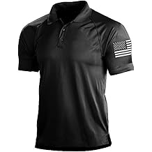 Short Sleeve Polo Shirts for Men Graphic Stretch Casual American Patriotic Raglan Golf Polos for Men