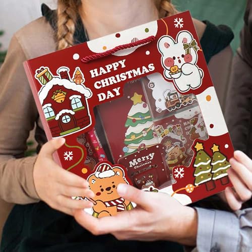 Conjunto de artigos de papelaria de Natal para crianças,Conjunto de artigos de papelaria de férias |