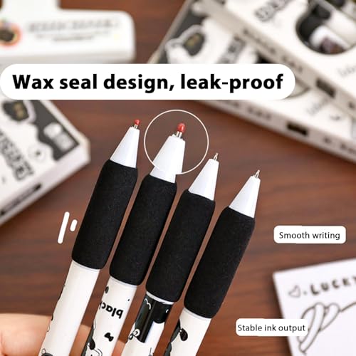 Set de 8 bolígrafos de gel retráctiles con diseño de gato miniatura 5