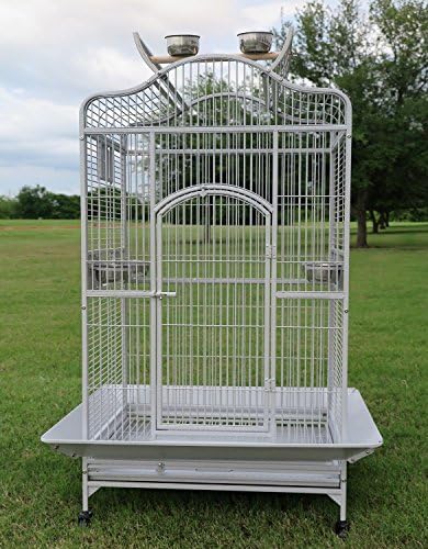 best bird cages for amazon parrots that will surprise you 8 2 Color, Extra Large Wrought Iron Dome Top for Macaw Goffin
