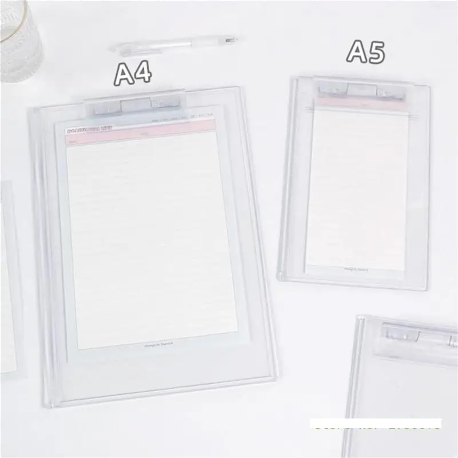Klemmbretter 4 stücke Zwischenablage Transparent A4 Zwischenablage A5 Papier Halter Schreibtafel Mit Profil Clip for Memos Form Dokument Für Unternehmen(A4)