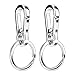 Sunmns Metal Keyring Keychain Key Ring Chain Hook Organizer, 2 Pack