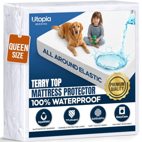 Utopia Bedding Waterproof Mattress Protector Queen
