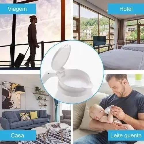 Chaleira Elétrica Dobrável Portátil 600ml - Ideal para Acampamento e Viagens, com Cabo de Energia fe