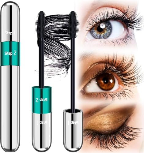 Máscara de Pestañas 4D Waterproof - DRMODE Mascara de Pestañas con Fibras de Seda, Aspecto Natural y Falso de Pestañas en una Máscara de Pestañas, Máscara de Larga Duración para Definición y Volume