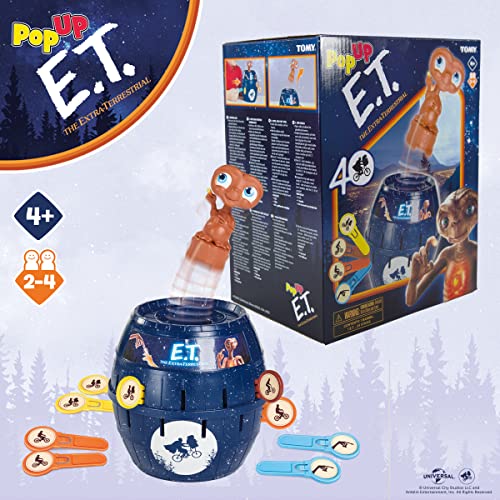 Image of TOMY Pop Up E.T. Kids Game - Preschool and Kids Games for Family Game Night - Winter Break Activities and E.T. Toys - Girls and Boys Games - 2-4 Players - Ages 4 Years and Up