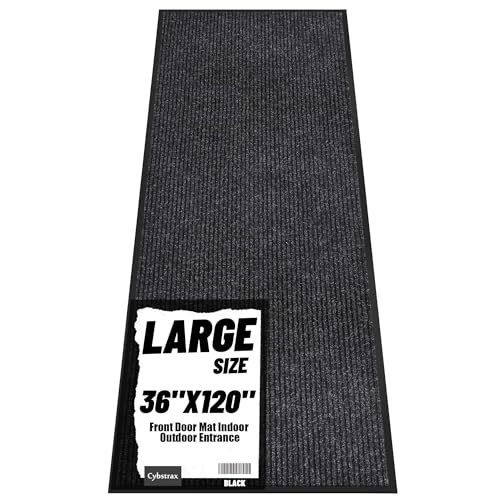 Front Door Mat Indoor Outdoor Entrance, 36" x 120" All-Season