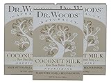 Dr. Woods Dr. woods coconut milk bar soap with vanilla beans, papaya, organic shea butter, 5.25 oz (pack of 3)
