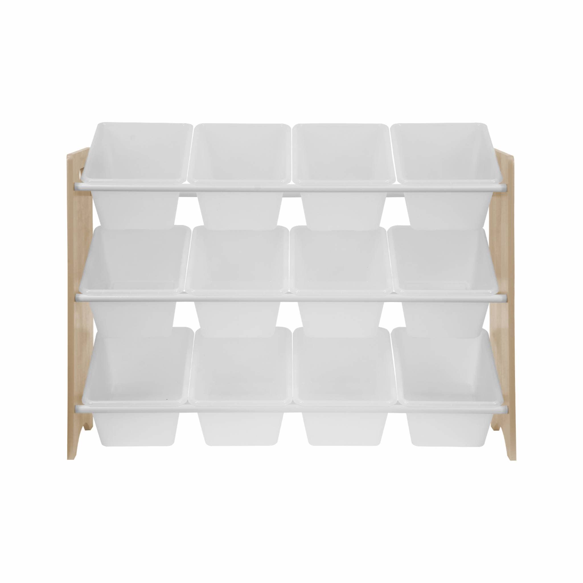 sweeek - Mueble de almacenaje para niños con 12 Compartimentos - Tobias - MDF, Madera Natural, An 84 x Pr 29,5 x Al 60cm