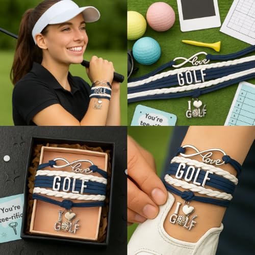 Sportybella Golf Bracelet, Golf Jewelry- Golf Charm Bracelet, Gift for Golf Players2