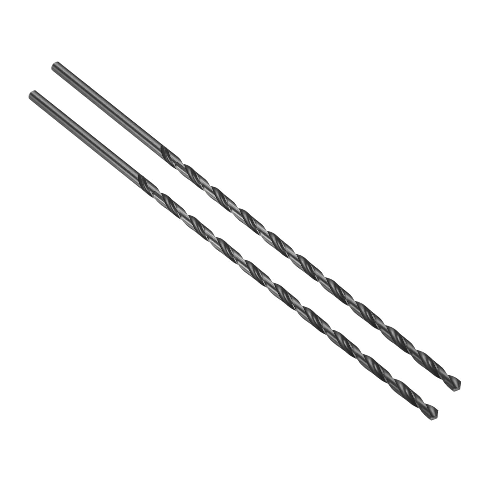PATIKIL 7.5mm Drill Bit, 250mm Extra Long Straight Shank M2 High-Speed Steel 135° Nitriding Black for Stainless Steel Hard Metal